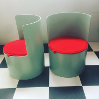 Vintage design Tomotom kinderstoeltjes door Bernard Holdaway